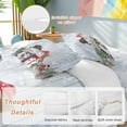 thumbnail image 2 of Christmas Bedding Duvet Cover Set Queen Size 4 Pieces Cute Winter Snowman Snowing Scenery Wood Grain Bedding Set with Zipper Closure, 1 Comforter Cover 90x92 Inches 1 Flat Sheet & 2 Pillow Cases, 2 of 7