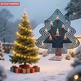 thumbnail image 2 of Stylish Metal Hanging Christmas Tree Wind Spinner - Modern Design with Concentric Lines for Festive Yard & Garden Decor, 2 of 7