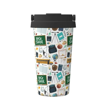 

Junzan Back To School A for Stainless Steel Vacuum Insulated Tumbler - Reusable Insulated Cold Brew Iced Coffee Cup Thermos -Gifts for Women Men Him Her