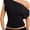 Black, variant on Wrongduck Women's 2026 Off Shoulder Top Cinched Waist Cap Sleeve Tee Asymmetrical Neck Loose Fit Casual Summer Shirt