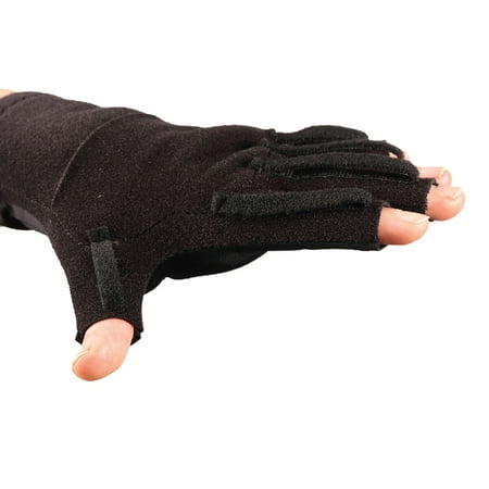 

SIGVARIS 1201 Dorsal Pocket Glove w/ Doffing Loops-Small REG-Left-BLK