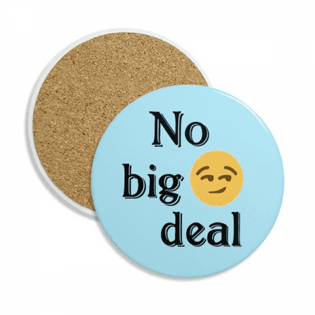 

No Big Deal Expression Simplicity Coaster Cup Mug Tabletop Protection Absorbent Stone