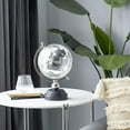 thumbnail image 2 of DecMode 8" Silver Globe with Marble Base and Tiered Base, 2 of 9