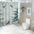 thumbnail image 7 of BCIIG Birds Snow Winter Shower Curtain Set with Hooks 100% Polyester 36"x72, 7 of 7