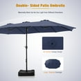 Summit Living 15ft DoubleSided Patio Umbrella with Base Large Outdoor