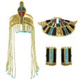 thumbnail image 2 of Accesorios de disfraz egipcio, conjunto de cuello, Mangas de brazo, cinturón, ropa de Cosplay de Cleopatra de Roma antigua para Halloween, 2 of 4