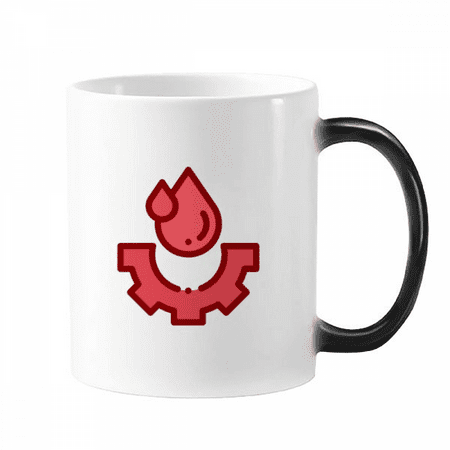 

Lubricating Sign Toothed Wheel Mug Changing Color Cup Morphing Heat Sensitive 12oz