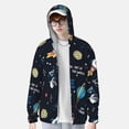 thumbnail image 4 of Goofa Space Printed Women's UPF 50+ Sun Protection Hoodie Jacket Lightweight Long Sleeve Sun Shirt for Women with Pocket Hiking Outdoor-Large, 4 of 9