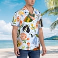 thumbnail image 3 of Fotbe Insects and Flowers Camisa Hawaiana para Hombre Unisex – Camisa Casual de Verano con Botones de Manga Corta de Algodón y Lino,Small, 3 of 7