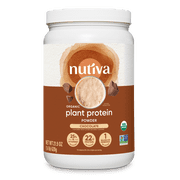 Nutiva Organic Plant Protein Smoothie Powder, Chocolate, 21g Protein, 1.4lb, 21.9oz