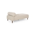 thumbnail image 6 of Chaise Lounge Chair Indoor, Upholstered Bedroom Chaise Lounge with Rolled Pillow, Living Room Chaise Lounge Mid-century Style, Beige, 6 of 7