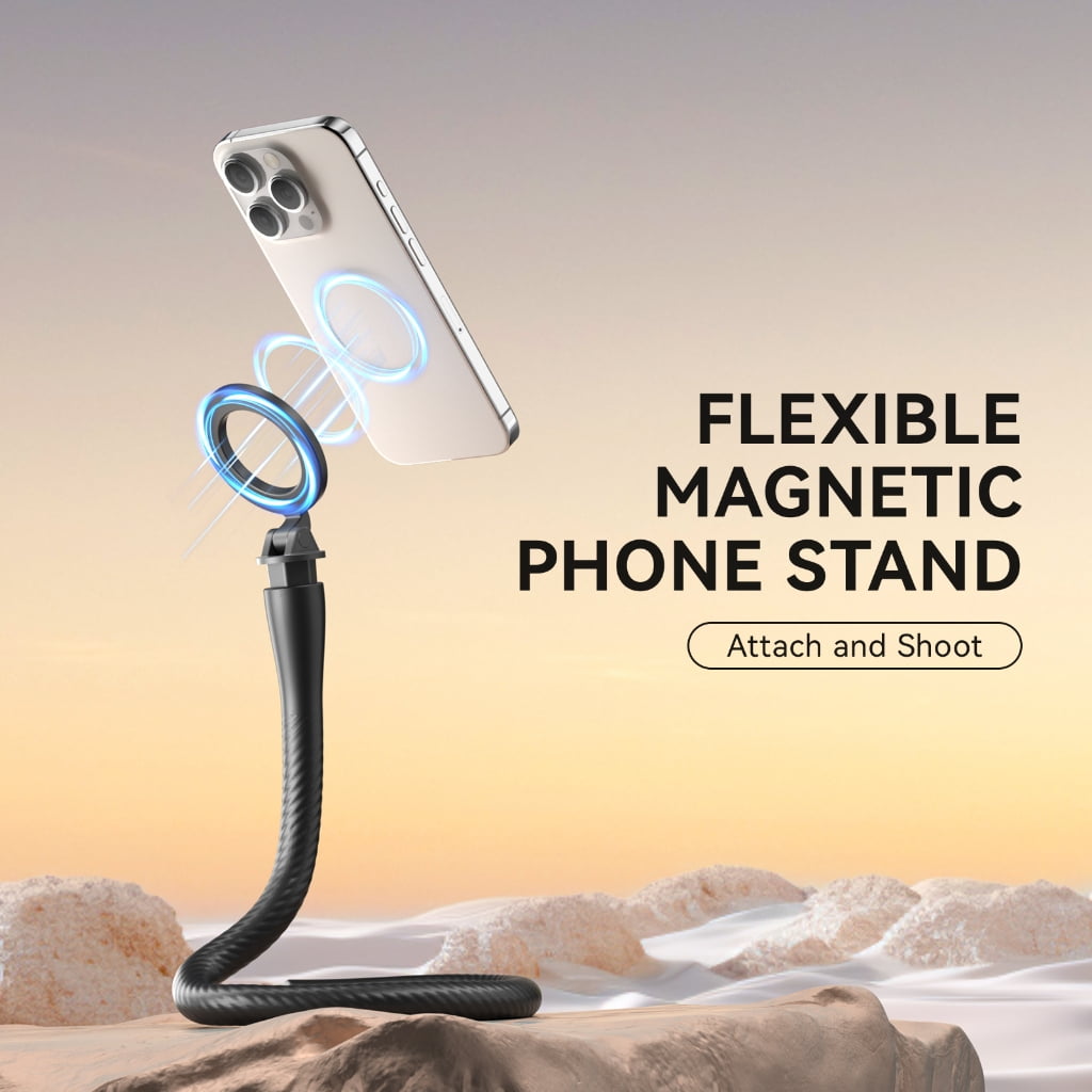 AOOOWER Phone Holder For Stroller Magnetic Suction Flexible Gooseneck Phone Holder