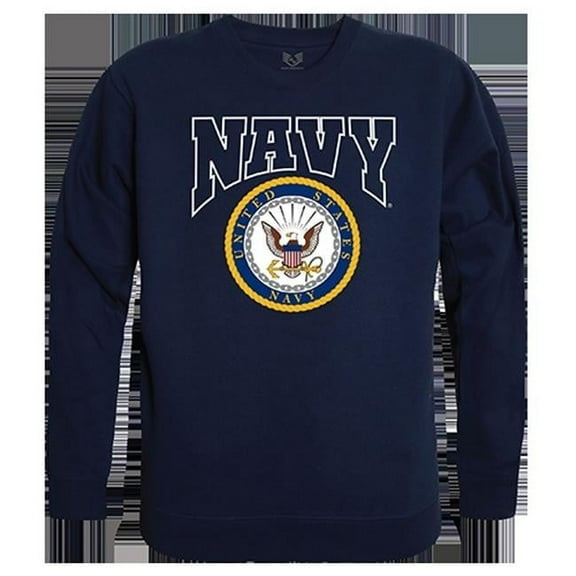 Navy Graphic Crewneck Sweatshirt, Navy - Medium