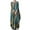 Green, variant on ZANZEA Womens Dresses Casual Ptinted 3/4 Sleeve Side Pockets Maxi Dress