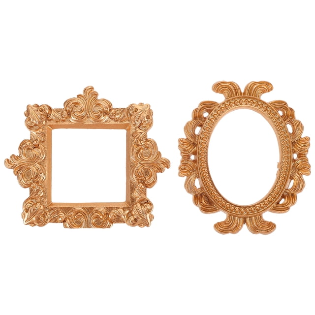 Shisuyan 2Pcs Resin Picture Frames European Style Fixing Frames Vintage Photo Frames