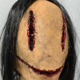 thumbnail image 3 of Smiley Face Serial Killer Scary Mask Latex Full Head Horror Movie Mask Halloween Cosplay Props, 3 of 5