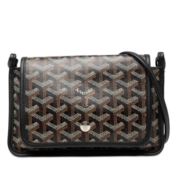 Pre-Owned Goyard Plume Crossbody Shoulder Bag Handbag Pouch Wallet Black Brown Leather Women's...
