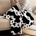 thumbnail image 4 of Super Soft Cozy Flannel Fleece Blanket Graffiti Sopts Lightweight Comfy Throw Blanket for Bed/Couch/Sofa/Camping- Black and White Cows 39 x 49 Inche, 4 of 6