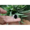 thumbnail image 4 of Black Onyx Ring, Gemstone Ring, 925 Sterling Pure Silver Ring, Oval Cut Onyx, Men Ring, Silver Band Ring, Statement Ring, Handmade Ring,****, 4 of 4