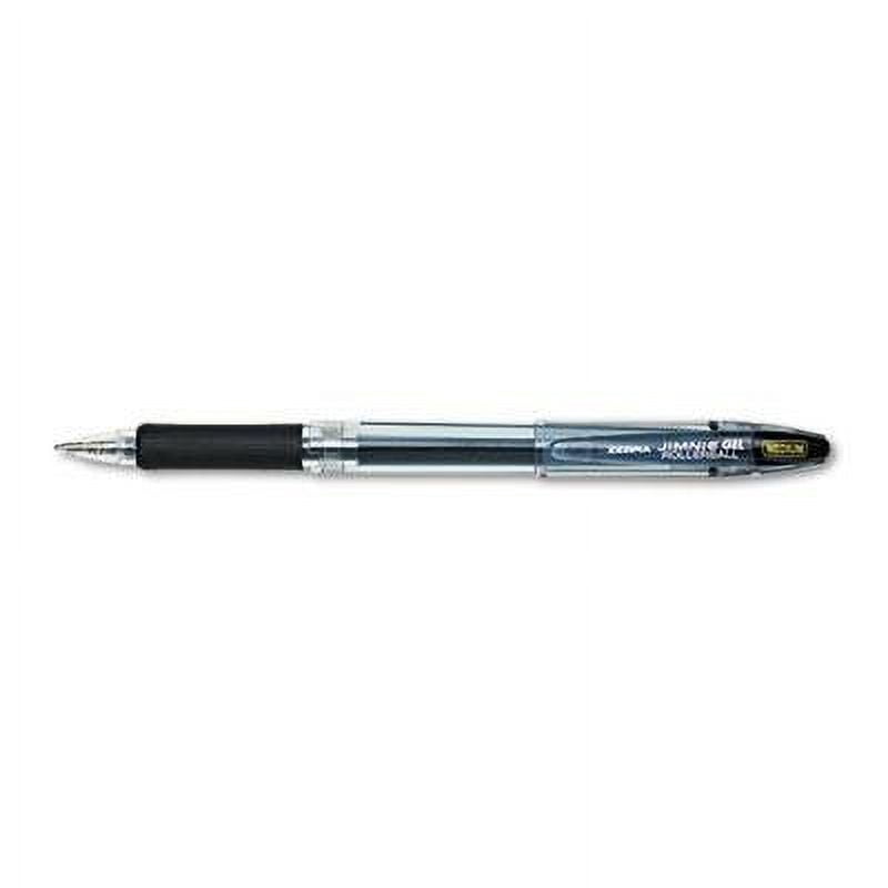 Zebra Jimnie Roller Ball Stick Gel Pen, Black Ink, Medium, 12/Pack, Case of 2 Packs