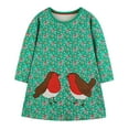 thumbnail image 2 of Tdoqot Toddler Girls Dresses- Cute Tshirt Dress Casual Long Sleeve Cotton Spring Clothes Green Size 5T, 2 of 7