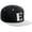 Black White White, variant on Classic Snapback Hat 3D Capital Alphabet Letters Flat Bill Visor Cap, Hunter Hat White Letter H