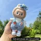 thumbnail image 1 of Mini ropa de muñeca de peluche de 17cm, accesorios de atuendo para muñecas Idol de Corea Kpop Exo Labubu II, monos a cuadros para fiesta sentada, ropa, 1 of 5