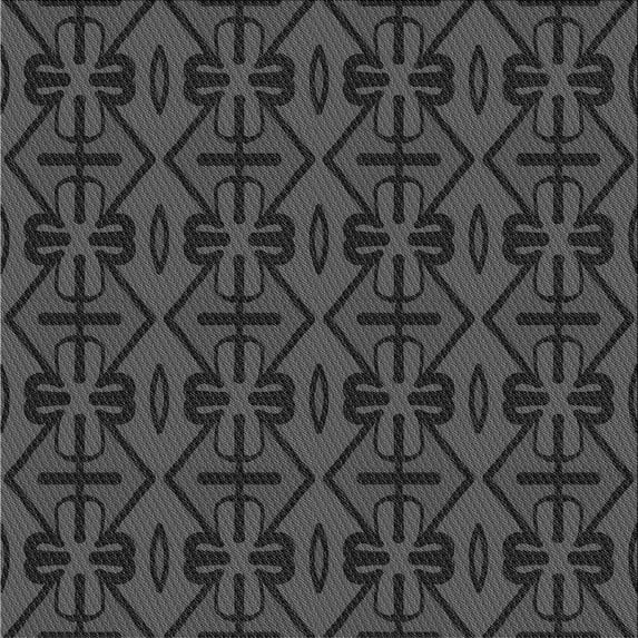 Ahgly Company Machine Washable Indoor Square Transitional Charcoal Black Area Rugs, 7' Square