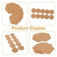 thumbnail image 4 of 100x85x1mm Hexagon Coasters Cork Cup Mat Pad Adhesive Backed Wood 10pcs, 4 of 12