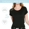 thumbnail image 2 of Hello Mello Women's Short Sleeve Dream Tee Shirt Black, X-Large, 2 of 8