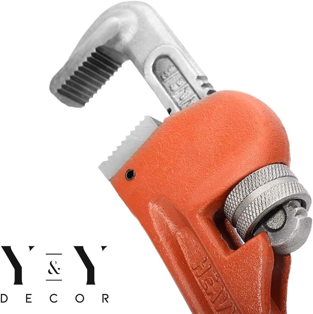 4pcs Pipe Wrench Set, Heat Treated Plumbing Wrench w/Soft Grip, Adjustable Jaws, 8" 10" 14" 18" Heavy Duty Hand