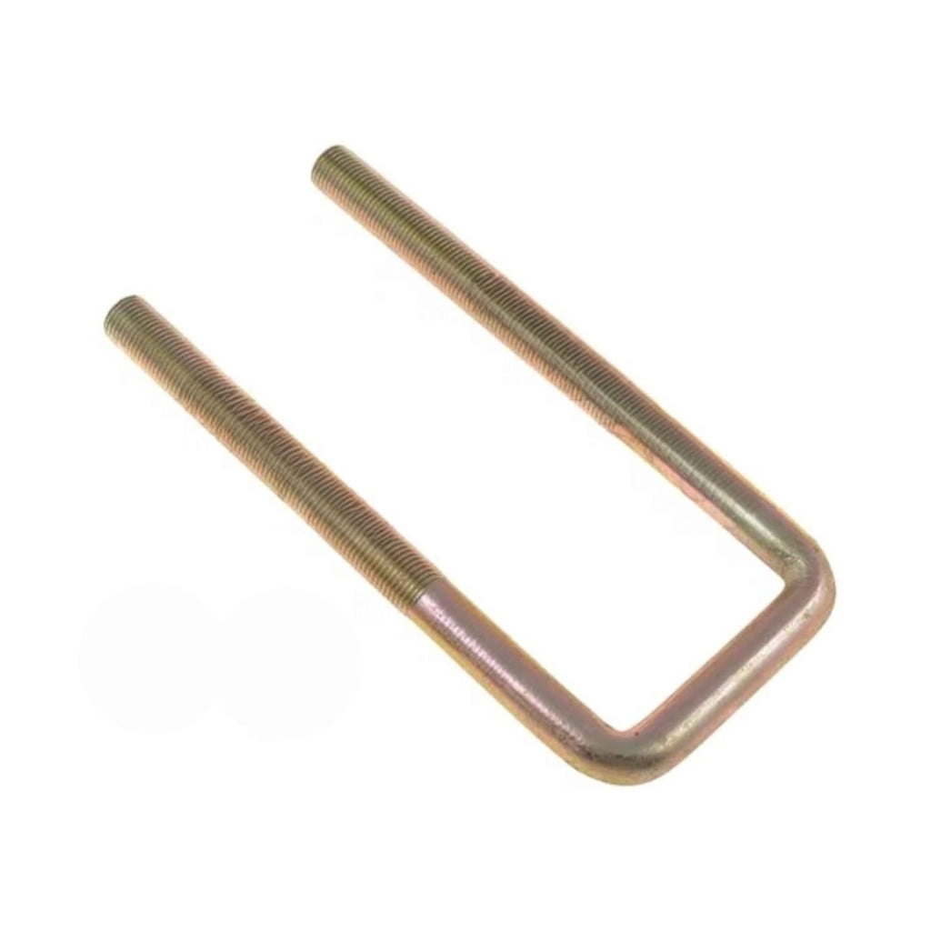 KarParts360 Threaded U-Bolt | Steel | Yellow Zinc | Square U-Bolt | Fine Thread | Heat Hardened | 1/2 Inches Thread Diameter