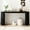 Black, variant on Curved Console Table With Vertical Stripe Elevation - Spacious Pine Tabletop For Living Areas & Simple To Construct Chic Advancement Platform Rooms Build Easy Assembly