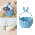 thumbnail image 2 of Ympkerial Handmade Easter Basket with Bunny Ears and Handle, Woven Rattan Straw Wicker Candy and Egg Storage Basket for Easter Egg Hunts, Picnics, and Gift Giving, Large Size, 2 of 9
