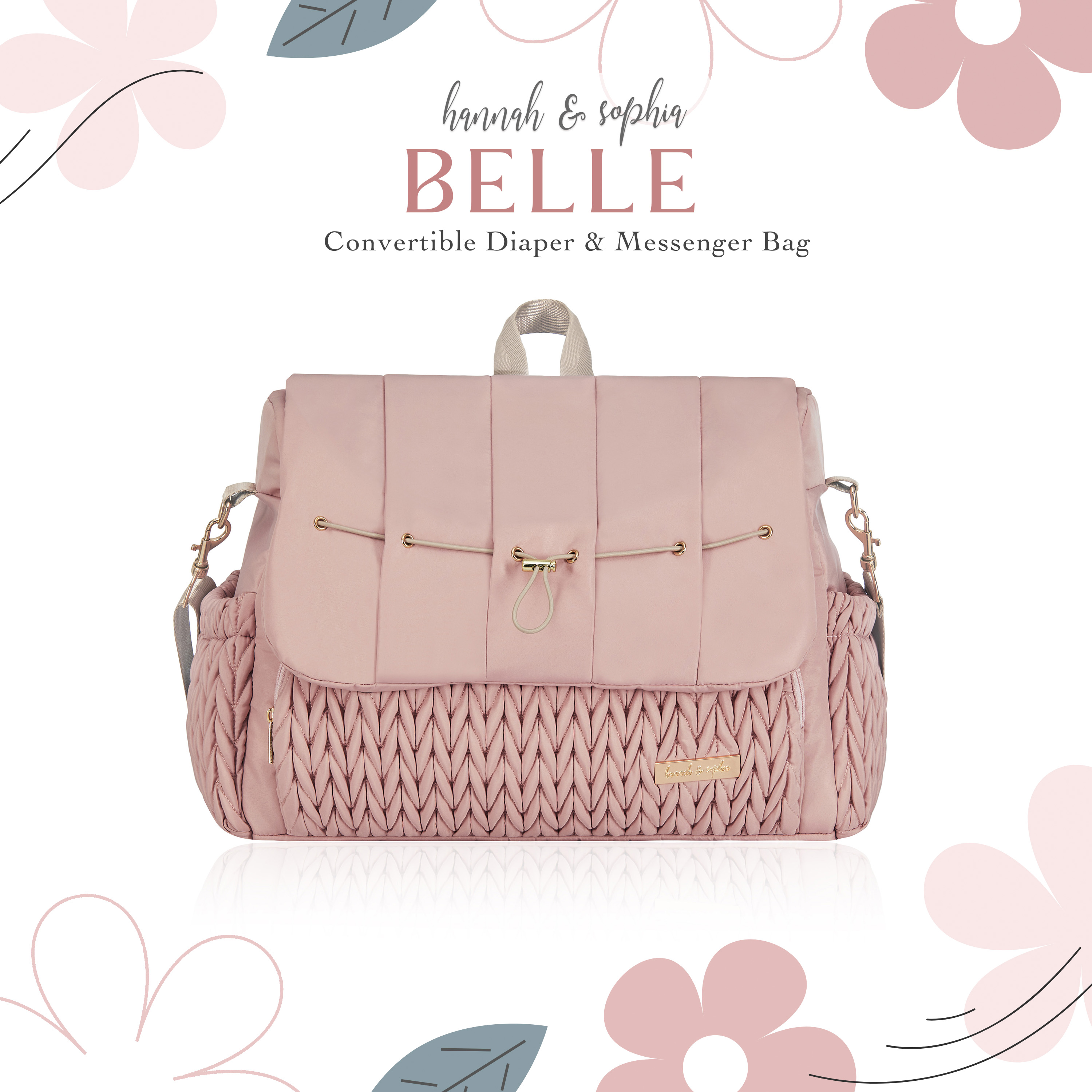 Hannah & Sophia Belle Convertible Diaper Backpack photo 5