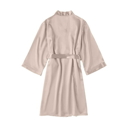 

SELONE Nightgowns for Women Plus Size Lingerie Womens Robe Wedding Comfortable Pajamas Sets Pyjama Pajamas Sets Spring Summer Dressing Gown for Valentines Day Anniversary Wedding Honeymoon Beige XXL