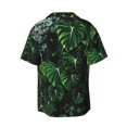 thumbnail image 2 of Balery Lush Foliage Green Plant Men's Casual Button Down Shirt Short Sleeve Textured Summer Cuban Beach Shirts-3X-Large, 2 of 7