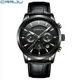 thumbnail image 2 of Men Watches Luxury Crrju Brand Chronograph Men Sport Watches High Quality Leather Strap Quartz Wristwatch Relogio Masculino - Quartz Wristwatches, 2 of 6