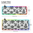 thumbnail image 3 of Irregular Pattern Black and White Print RGB Gaming Mouse Pad Large Keyboard Mat Rubber Base 13 Light Modes, 3 of 6