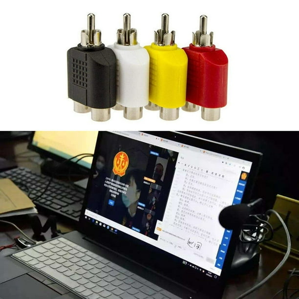 4pcs RCA Audio Adapter Speaker Amplifier RCA RCA Y converter Splitter 1