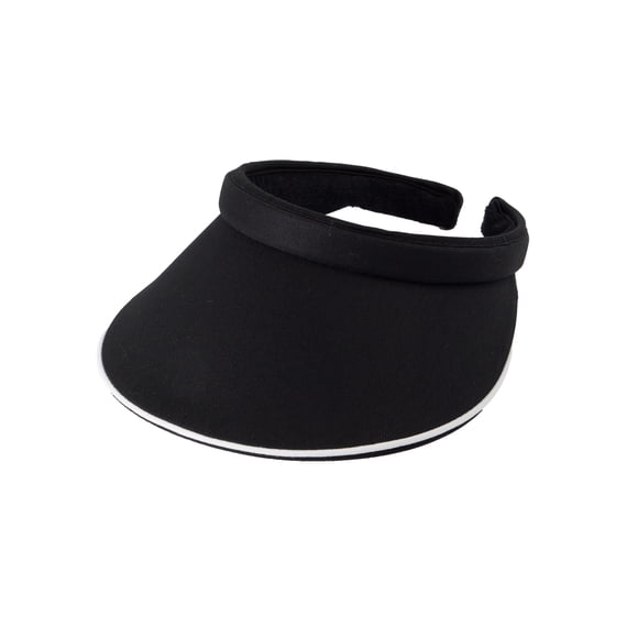 Top Headwear Visière Athlétique à Clip en Sergé de Coton pour Femmes - Noir