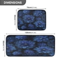 thumbnail image 3 of 2-Piece Kitchen Rugs Set Non-Slip Mats Carpet Floor for Kitchen, Bathroom (19.7"x27.6" & 19.7"x47.2") Deep Blue Flower, 3 of 7