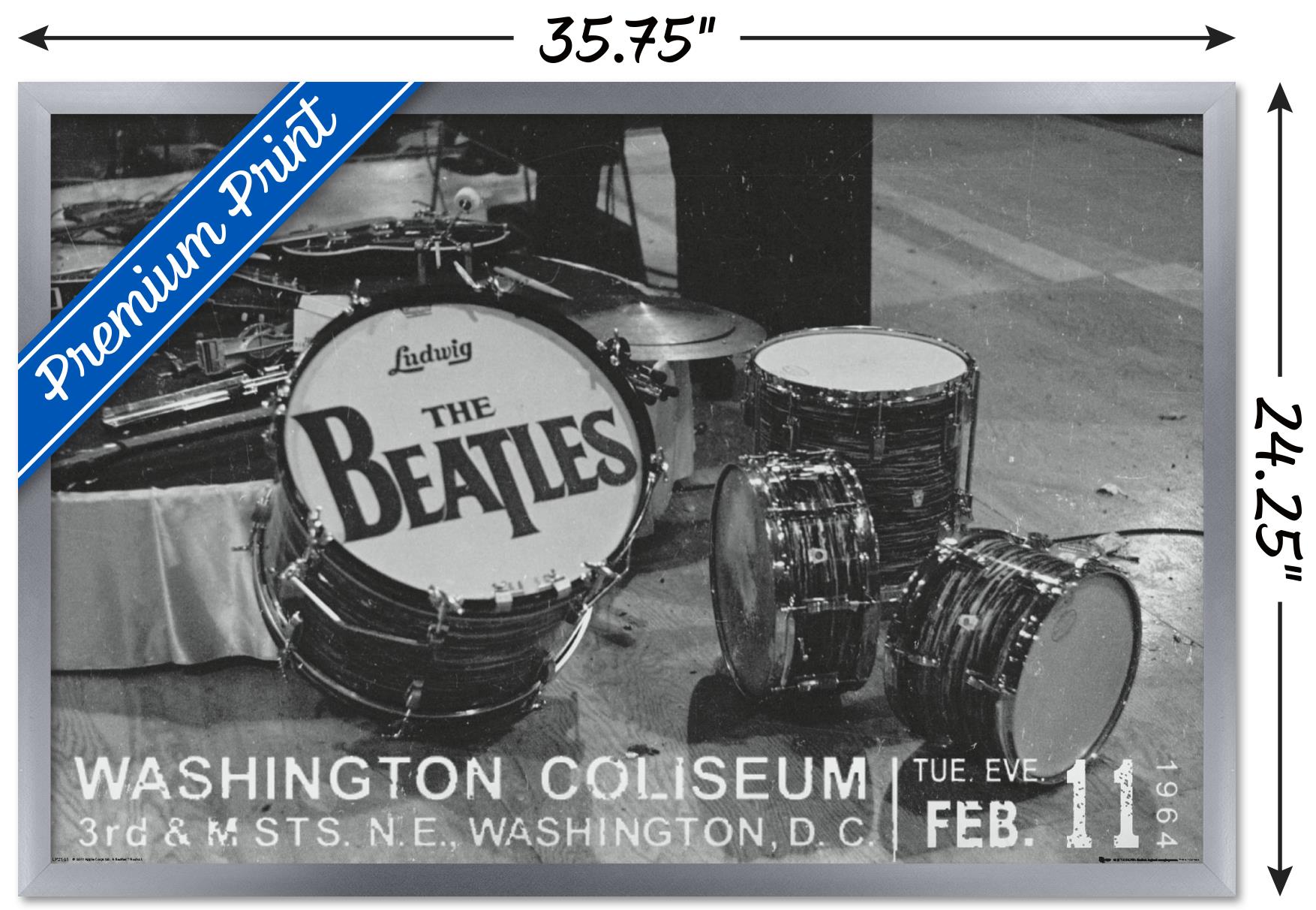 The Beatles - Washington Coliseum Wall Poster, 22.375" x 34", Framed