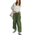 thumbnail image 3 of Women's Casual Loose Comfortable Wide Leg Pants Yoga Sweatpants Comfortable Home Sports Casual Pants Dark Green  X-Large, 3 of 7