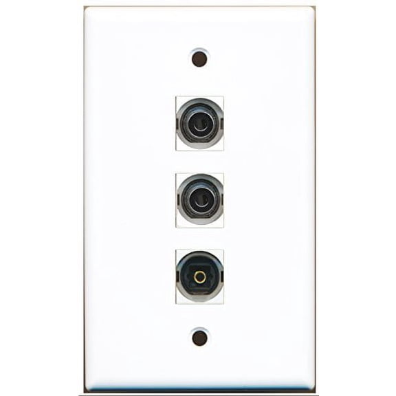 RiteAV - 1 Port Toslink 2 Port 3.5mm Wall Plate