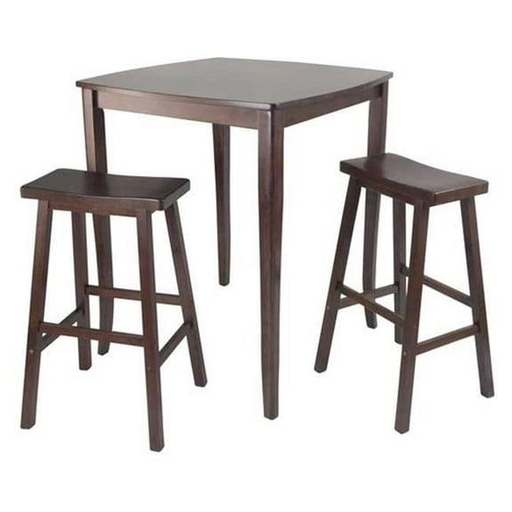 3pc Inglewood High- Pub Dining Table with Saddle Stool