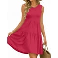 thumbnail image 3 of UVN Summer Tank Dresses for Women Crew Neck Flowy Midi Ladies Beach Dresses Casual Sleeveless Sundresses with Pockets, 3 of 9