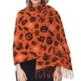 thumbnail image 5 of Shawl Wraps for Women - halloween pumpkins spider web Oversized Fall Winter Fashion Blanket Scarf for Women, 5 of 6