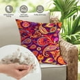 thumbnail image 6 of PYPUMSA Outdoor Waterproof Pillows Set of 2, Outdoor Decorative Feather Down Throw Pillow Embroidery Printed Floral Decor Pillow Inesrts for Sofa Couch Patio Seat , 18x18 Inch, 6 of 6