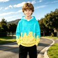 thumbnail image 2 of ZHOGXU Boys Girls Dripping Ice Cream Print Hoodie Long Sleeve Pullover Sweatshirt Kids Casual Classic Tops,18-24 Months, 2 of 7